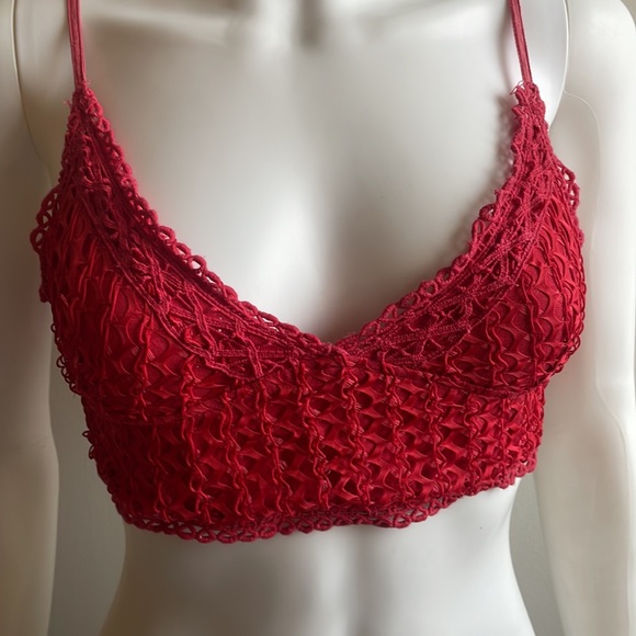 Red Free People Bra Size Small - Picture 2 of 9